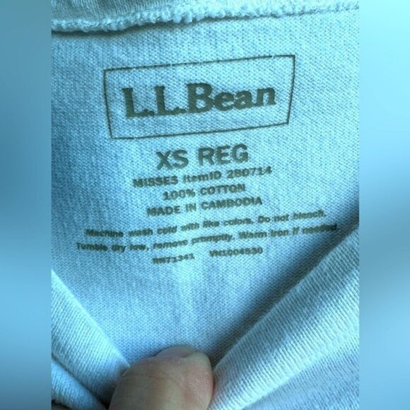 L.L. Bean Womens XS White & Pink Striped Cotton Dress W/ Button Detail - Picture 3 of 5